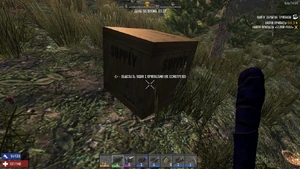 Вид ящика, сброшенный с самолета в A17