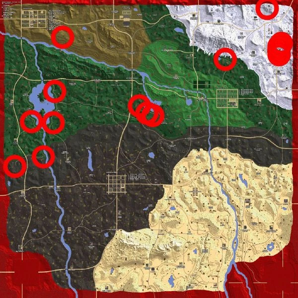 Местоположение хижин