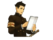 Держит документы/говорит