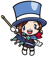 Рисунок в тиби-стиле для набора стикеров, входящих в ограниченное и расширенное издания игры (только в Япония)