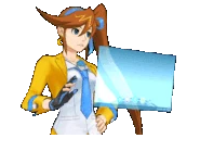 Смотрит над пустым экраном/говорит