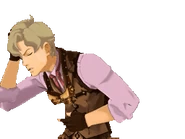 Держится за голову из-за боли