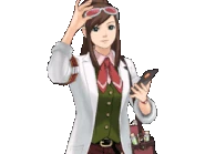 Смотрит на ГГ, держа телефон и очки