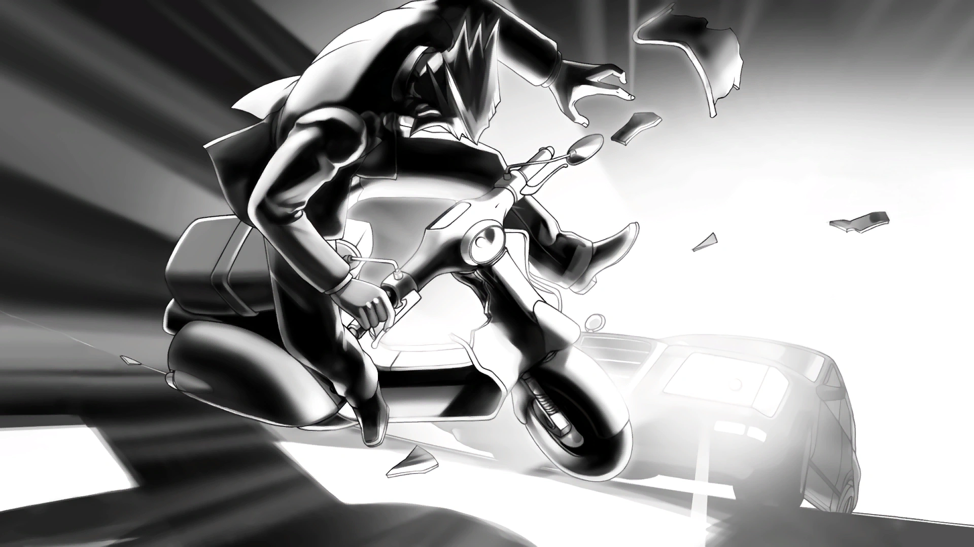 Машина Виолы врезается в скутер Фурио Тигре.