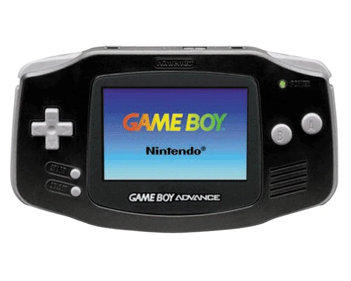 Чёрный Game Boy Advance.