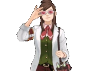 Держит очки