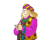 Тычет руками