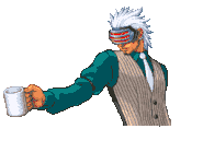 Указывая/держит кружку