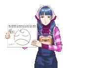 Показывает рисунок раздражающего лица