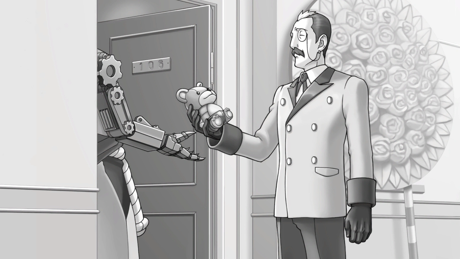 «Посыльный» доставляет фигурку медведя.