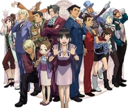 Рисунок к 10 юбилею Ace Attorney