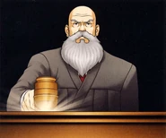 Иллюстрация половины тела (сурово бьёт молотком) Phoenix Wright: Ace Attorney Trilogy