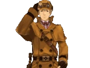 Держит шляпу/говорит