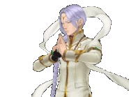 Разводит руками и растягивает чётки