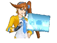 Смотрит данные на экране/говорит