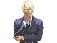 Держит очки