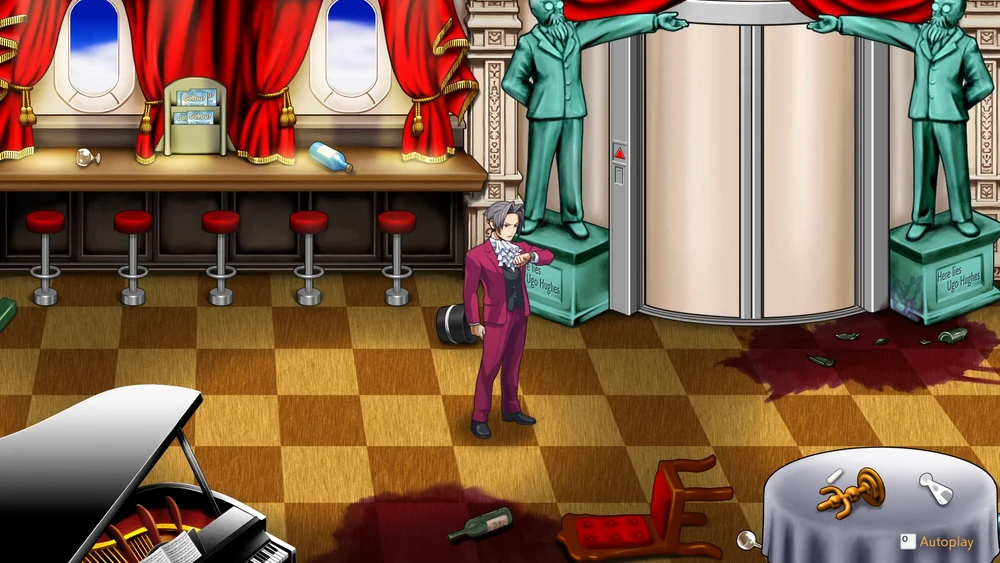 Очнувшись, Эджворт проверяет время на часах.