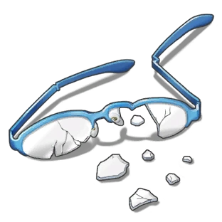 Разбитые очки.