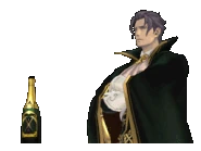 Перекрестил руки (поднял голову)/говорит