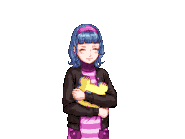 Улыбается/говорит