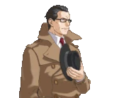 Держит шляпу