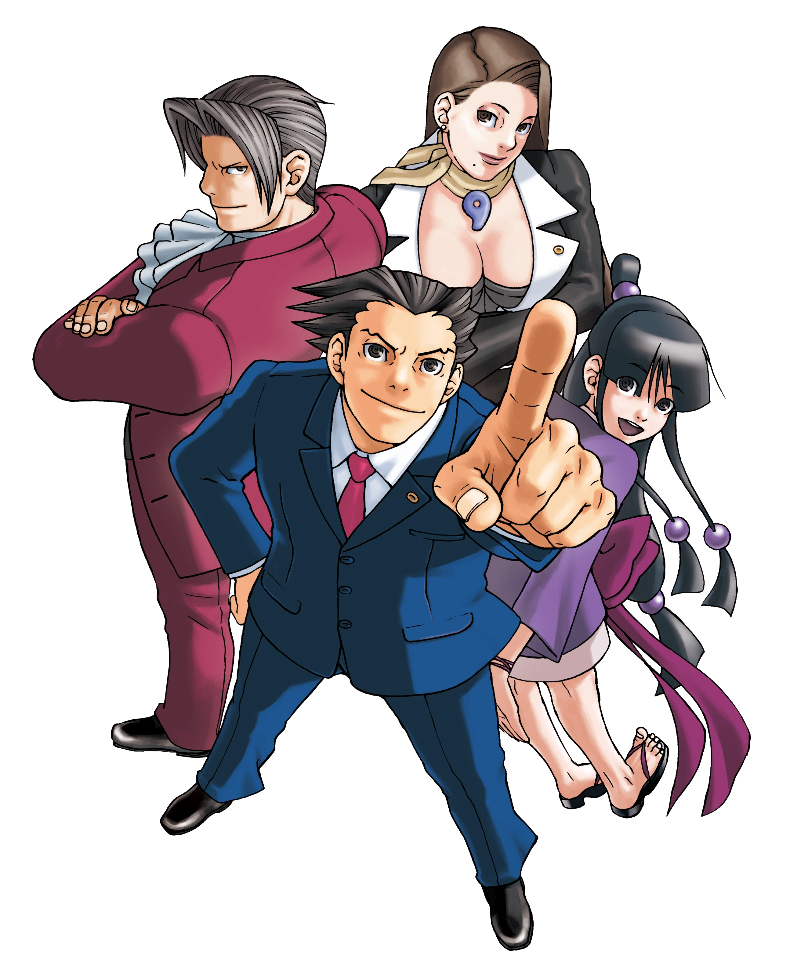 Феникс, Майлз, Мия и Майя (по часовой стрелке снизу).