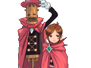 Смотрит в сторону, пока господин Шляпа «говорит»