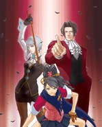 Рекламная иллюстрация (Журнал Nintendo Dream) Ace Attorney Investigations: Miles Edgeworth