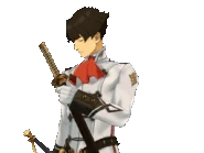 Держит катану у груди (2)/говорит