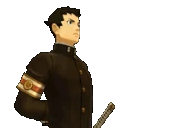 Нервничает (руки за спиной)