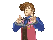 Открывает глаза и тянет петли банта-бабочки