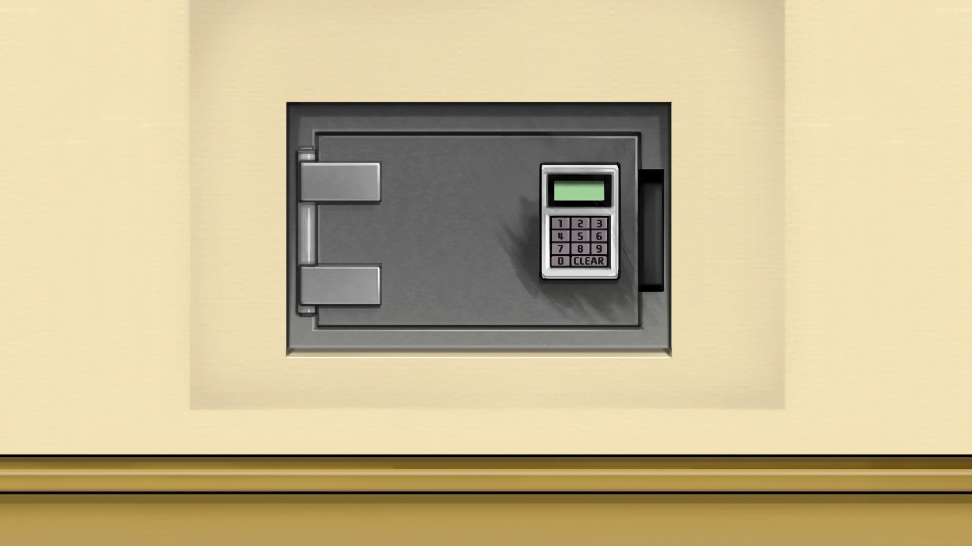 Сейф за рамой.
