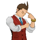 Убирает палец ото лба