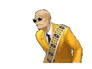 Потеет (парик упал)/говорит