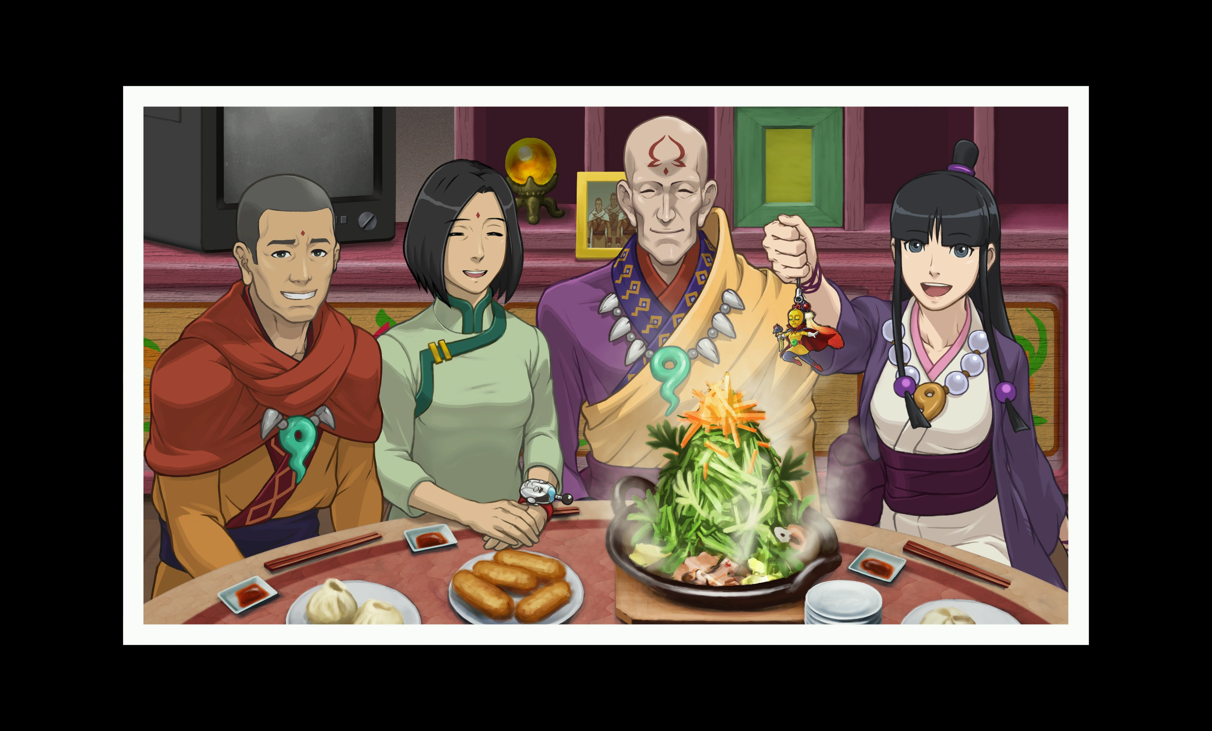 C семьёй Инми и Пуреем Зе’лотом во время Праздника благословения.