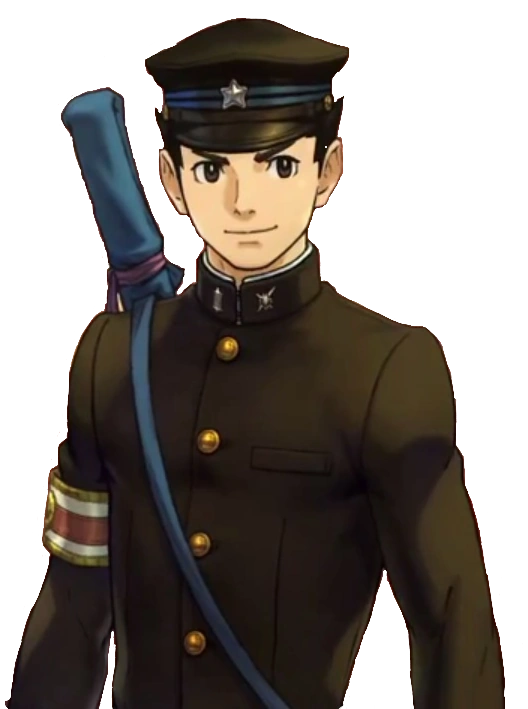 Рюноскэ с надетым головным убором.