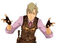 Развёл руки/говорит