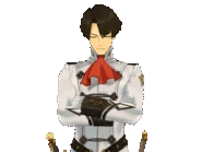 Перекрестил руки (закрыл глаза)/говорит