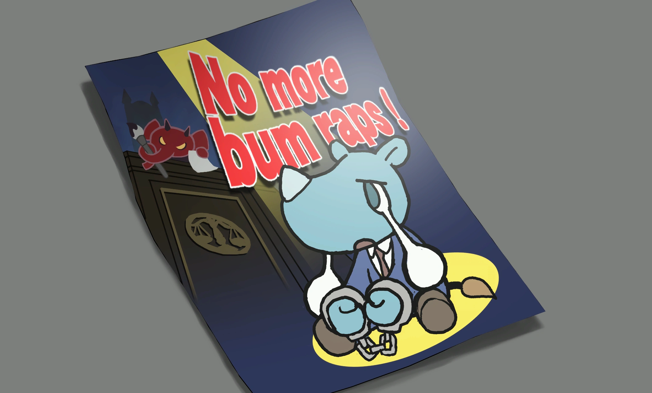 Плакат с изображениями Ложнослоника и Осуждёрожика.