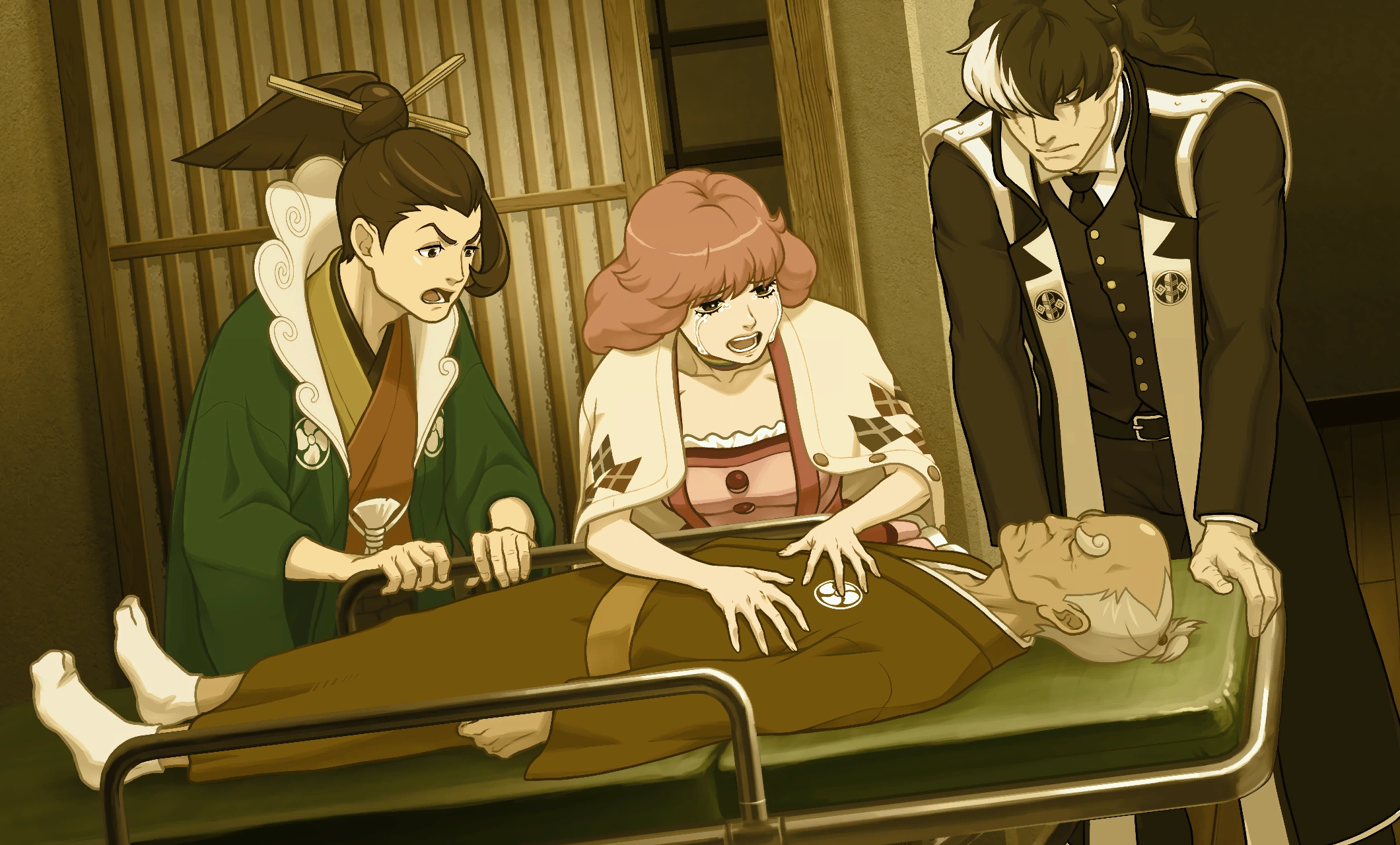 Наблюдает за тем, как уносят тело Тайфу Тонэйдо.