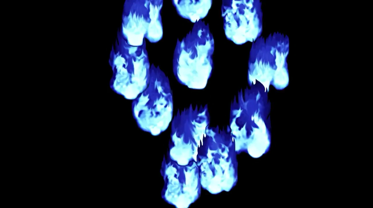 Голубое пламя, которое осталось после исчезновения Хоторн.