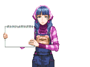 Держит рисунок