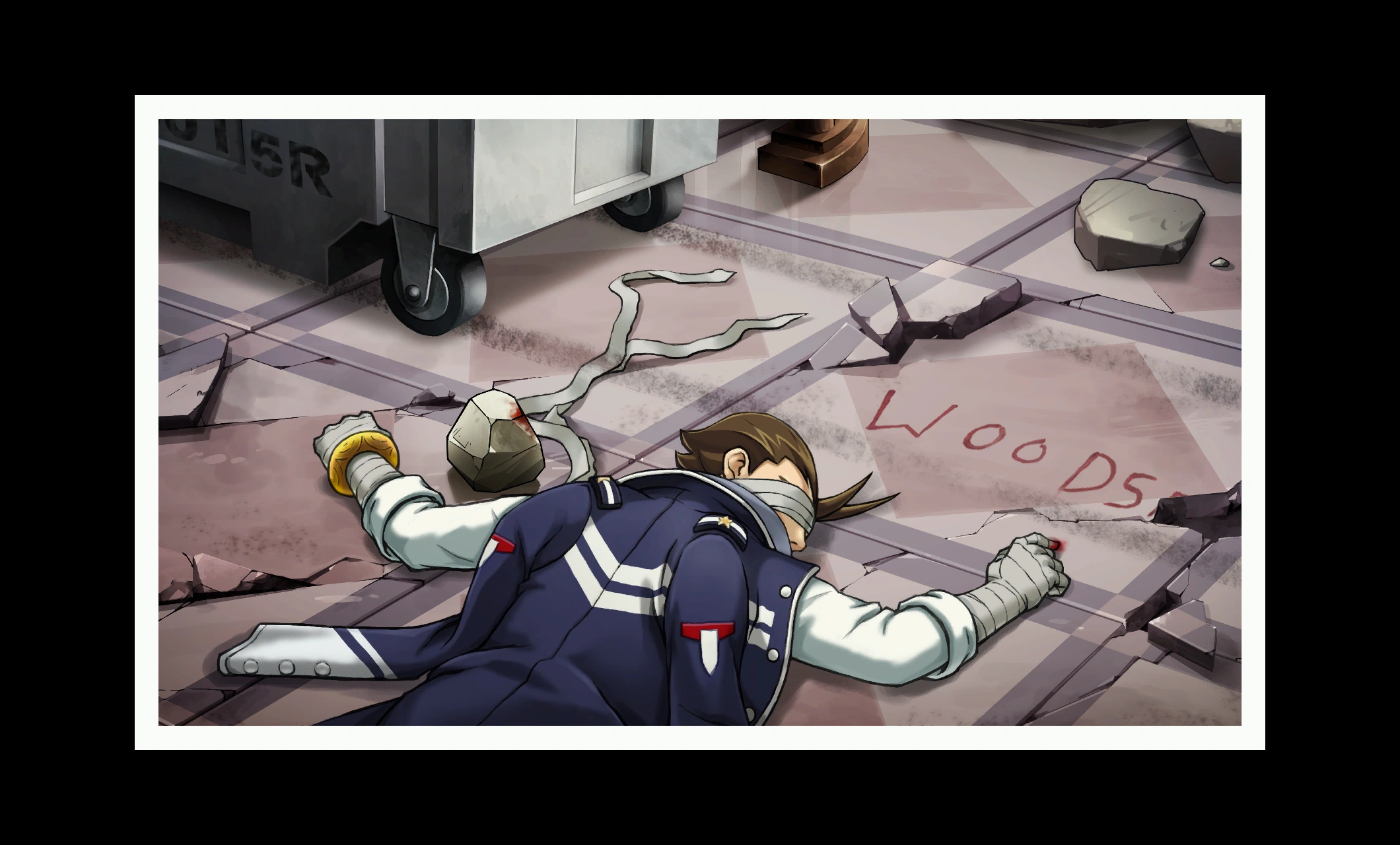 Без сознания в  с ложным сообщением, написанным его рукой.