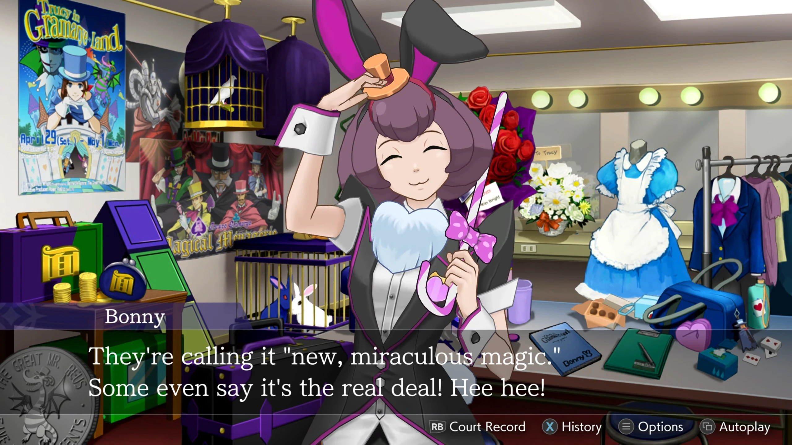 Бонни в гримёрке.