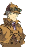 Портрет при разговоре (слева)