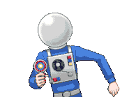 Стреляет из игрушечного пистолета