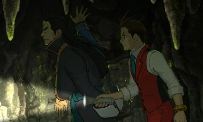 Аполло и Дурк Садмади исследуют пещеры.