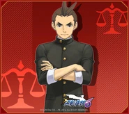 Обои, выложенные Capcom в Твиттере как часть рекламной кампании Phoenix Wright: Ace Attorney - Spirit of Justice (DLC «School Days»)