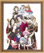 Рисунок к 15 юбилею Ace Attorney (от Тацуро Ивамото) Ace Attorney Investigations: Miles Edgeworth и Gyakuten Kenji 2