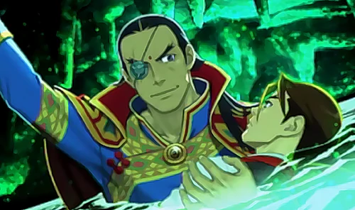 Дурк спасает Аполло от утопления.